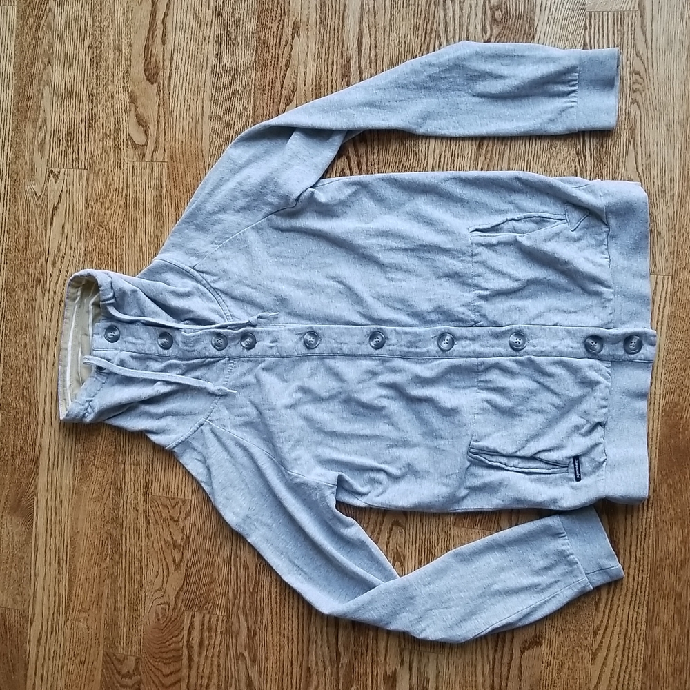 (XS) supremebeing 100% Cotton Button Up High Neck Sweater with Pockets